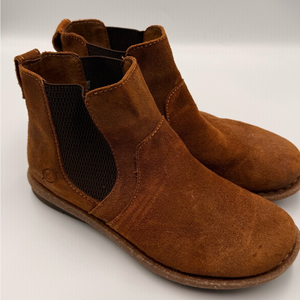 Born Faline Chelsea Boots – Women’s 8 – Tan / Glazed Ginger Leather